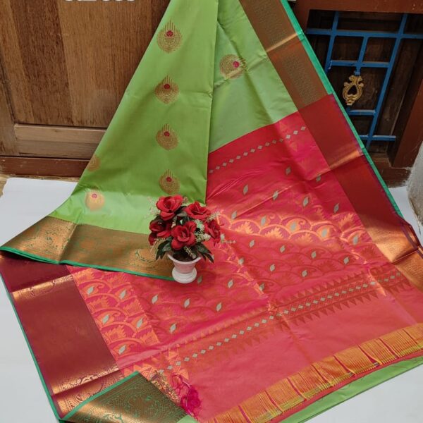 Dharmavaram Meena work soft silk sarees