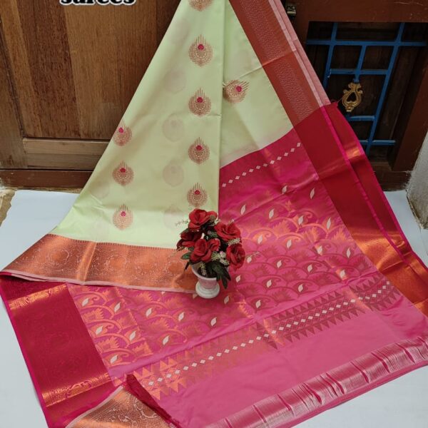 Dharmavaram Meena work soft silk sarees