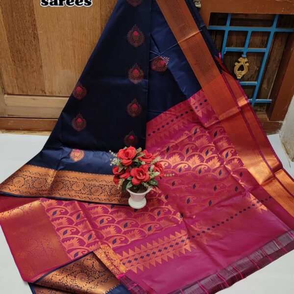 Dharmavaram Meena work soft silk sarees