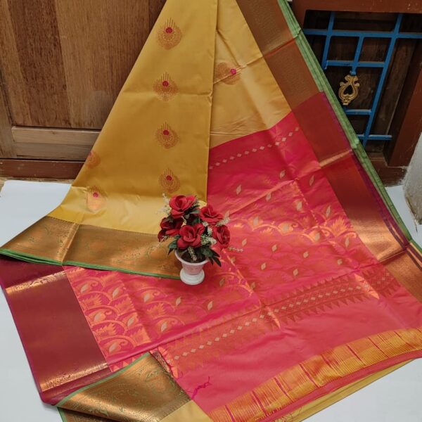 Dharmavaram Meena work soft silk sarees
