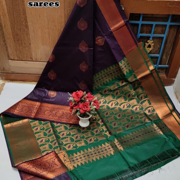 Dharmavaram Meena work soft silk sarees
