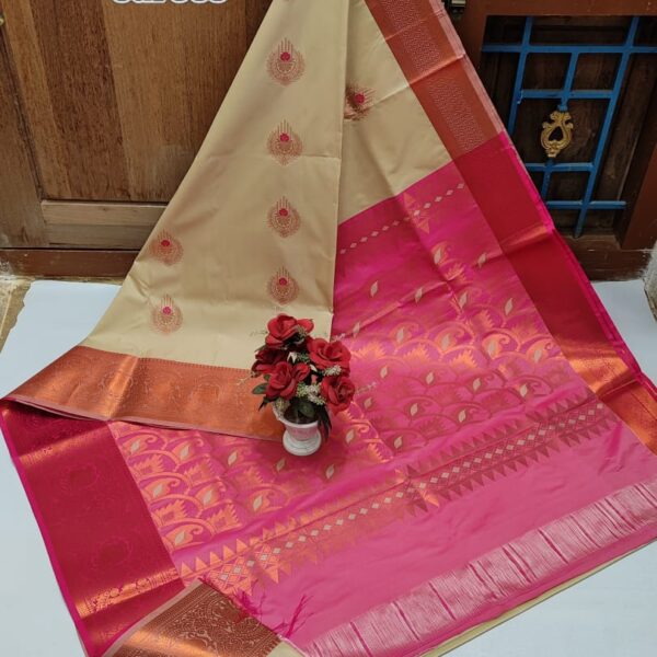 Dharmavaram Meena work soft silk sarees