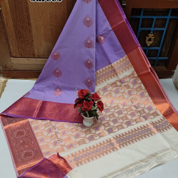 Dharmavaram Meena work soft silk sarees